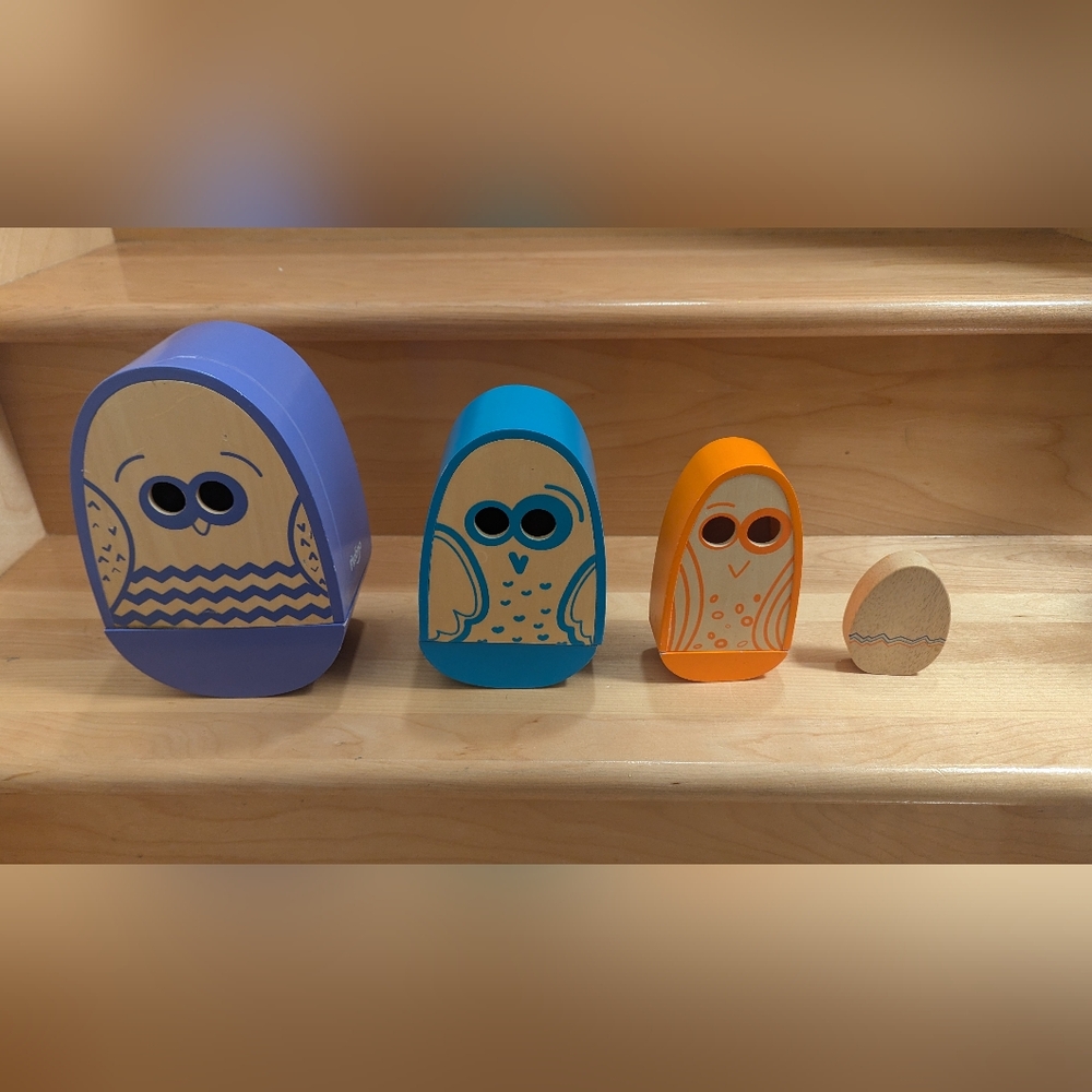 Colorful Owl Nesting Toy Set